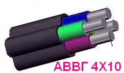 Виробництво АВВГ 4Х10, АВВГ 4*10, ціна, кабель силовий