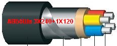 АВБбШв 3Х240 1Х120 - кабель силовой бронированный алюминиевый.