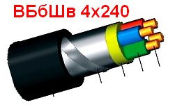 ВБбШв 4Х240,ВБбШв 4*240, бронированный, силовой кабель